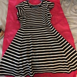 Kate Spade Stripe Flutter Sleeve Dress